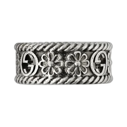 Gucci Interlocking silver ring