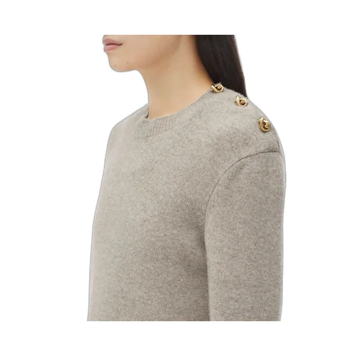 Cashmere Sweater With Knot Buttons