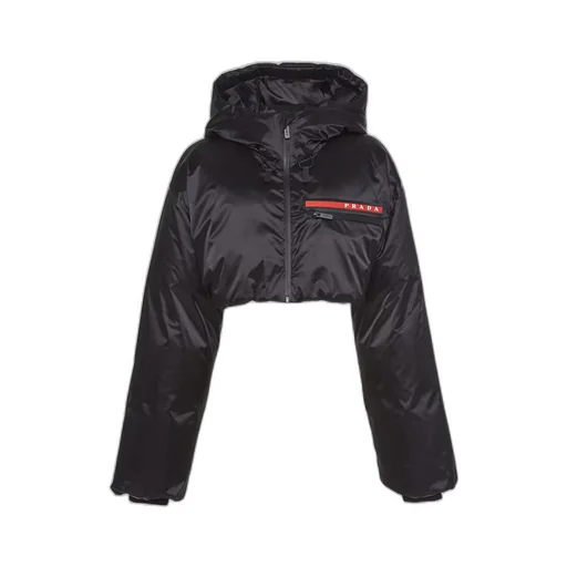 Technical Re-Nylon hooded down jacket