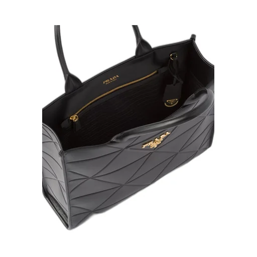 Large leather Prada Symbole bag with topstitching