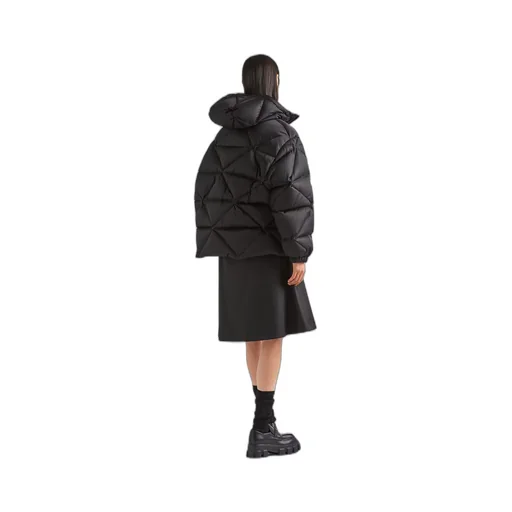 Oversized Re-Nylon Gabardine down jacket