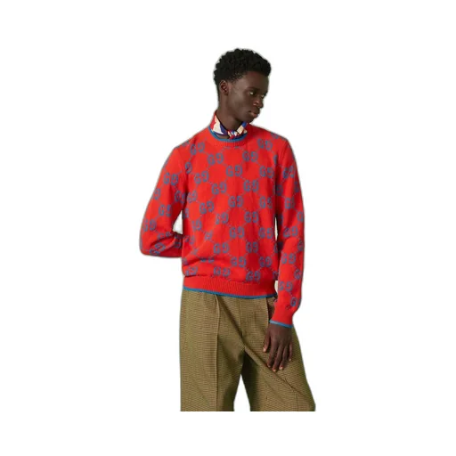 GG knit cotton jacquard jumper