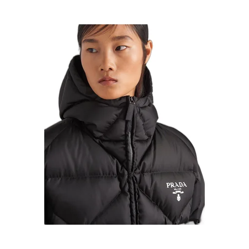 Oversized Re-Nylon Gabardine down jacket