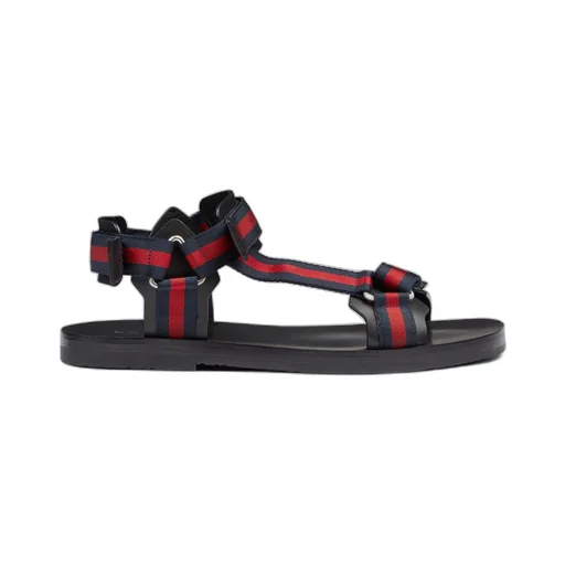 Men's leather sandal with Web strap
