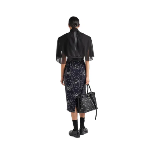 Printed sablé skirt