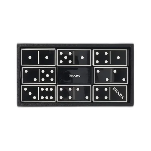 Saffiano leather Dominoes set