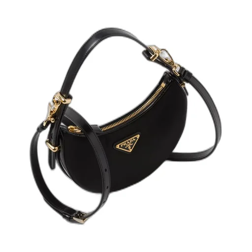 Prada Arqué Re-Nylon and brushed leather mini shoulder bag