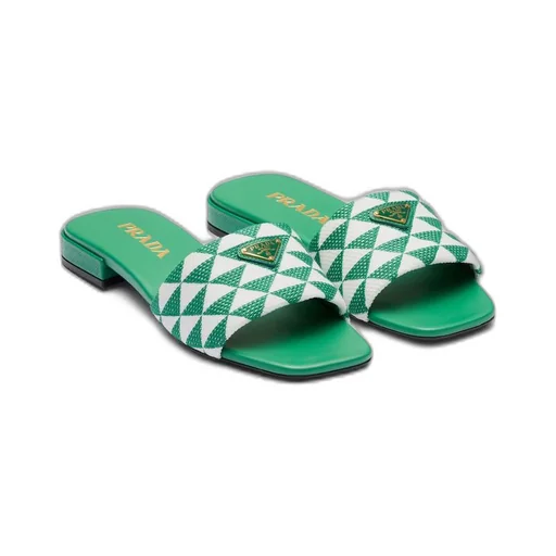 Embroidered fabric slides