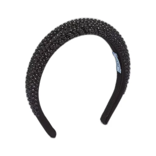 Satin hairband with crystals