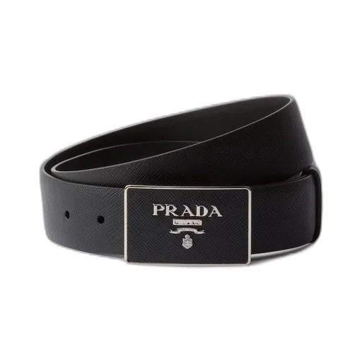 Saffiano leather belt