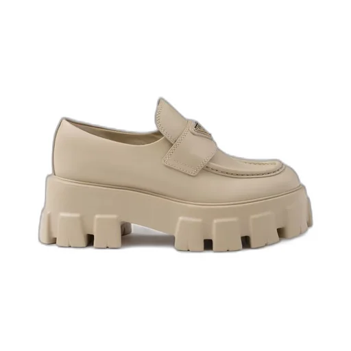 Brushed leather Monolith loafers