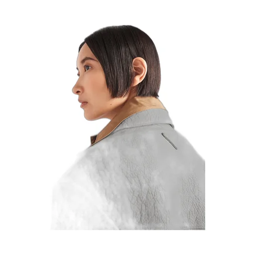 Single-breasted nappa leather jacket