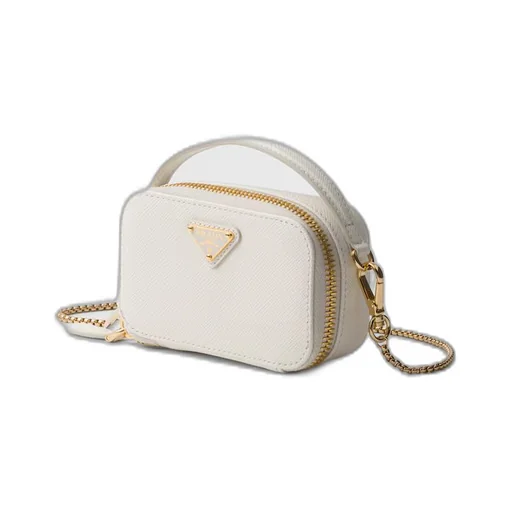 Saffiano leather mini-pouch
