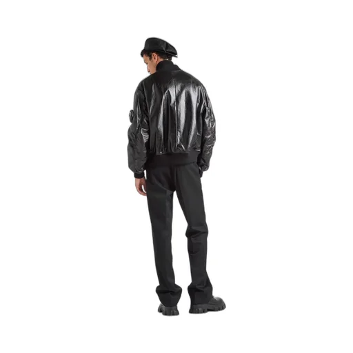 Nappa leather bomber jacket