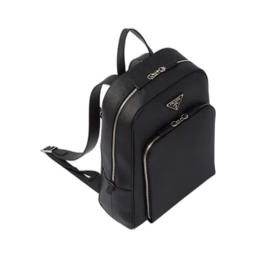 Saffiano leather backpack