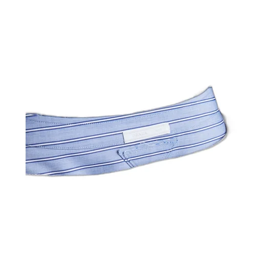 Striped chambray miniskirt