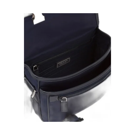 Re-Nylon and Saffiano leather shoulder bag