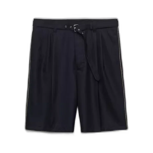 Wool and silk Bermudas