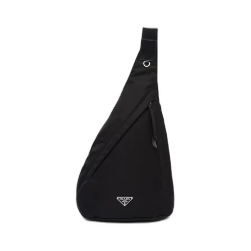 Re-Nylon and leather backpack