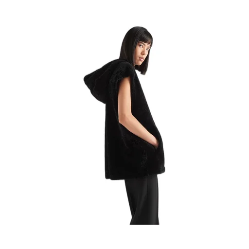 Nappa shearling vest