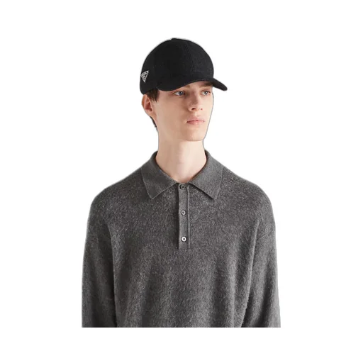 Cashmere and silk polo sweater