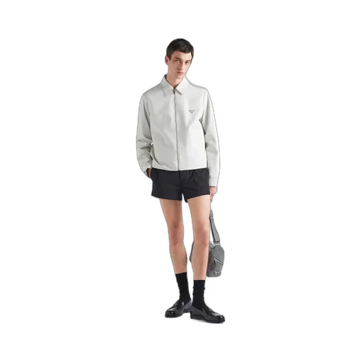 Nappa leather blouson jacket