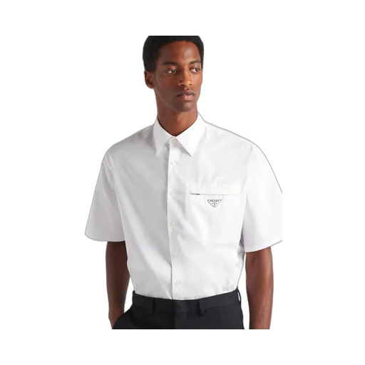 Short-sleeved cotton shirt