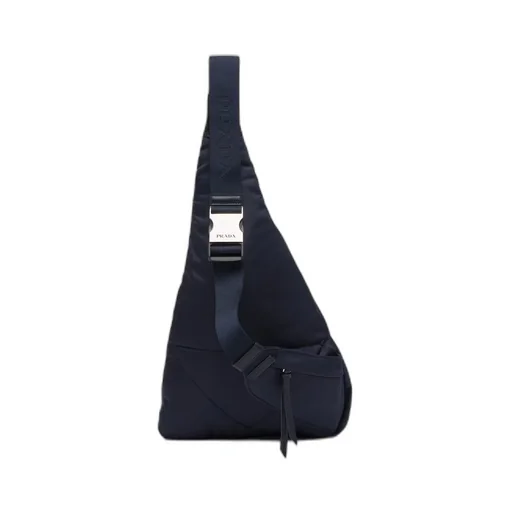 Re-Nylon and leather backpack
