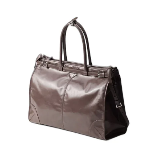 Leather tote bag