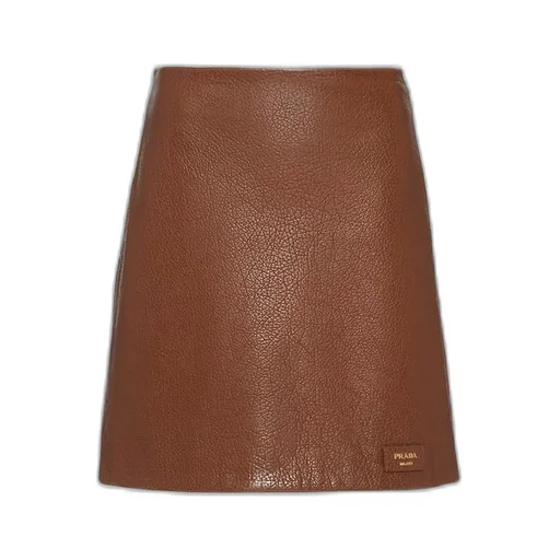 Nappa leather skirt