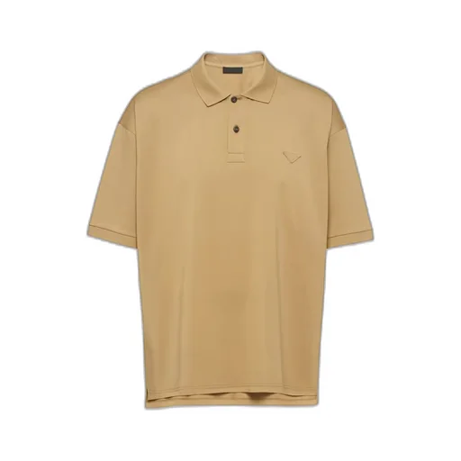 Oversized cotton polo shirt