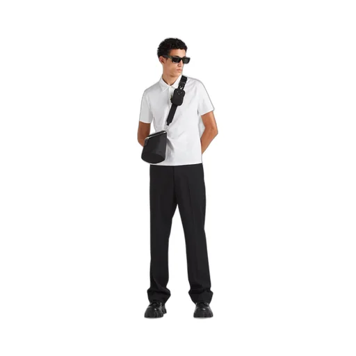 Stretch cotton polo shirt