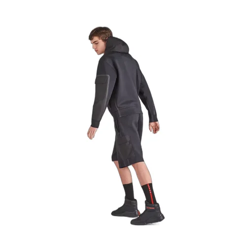 Recycled technical jersey hoodie