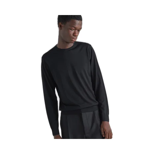 Superfine wool crew-neck sweater