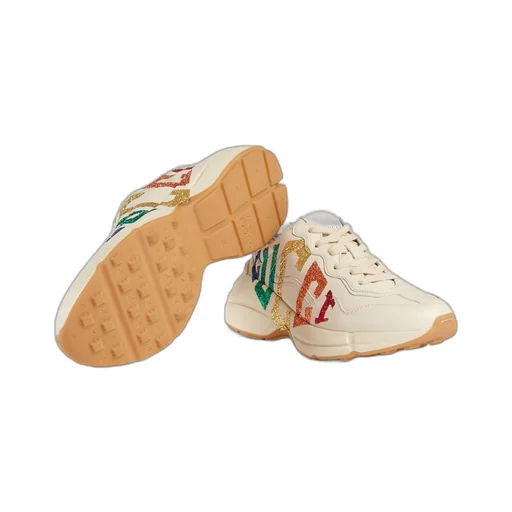Women's Rhyton glitter Gucci trainer