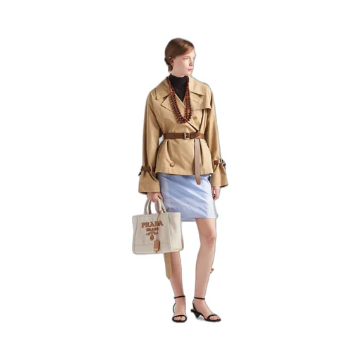 Cotton twill trench jacket