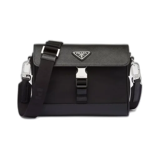 Re-Nylon and Saffiano shoulder bag