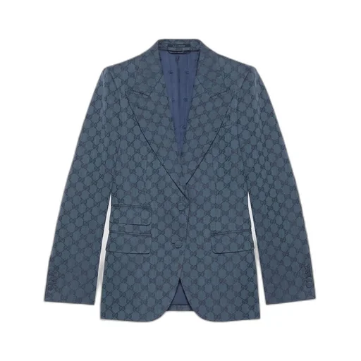 GG linen cotton jacquard jacket