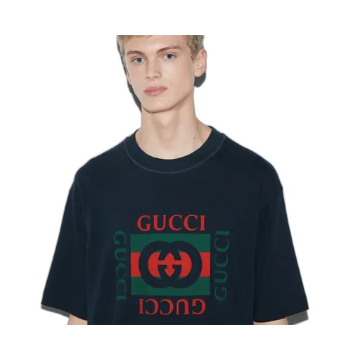 Cotton jersey T-shirt with Gucci print