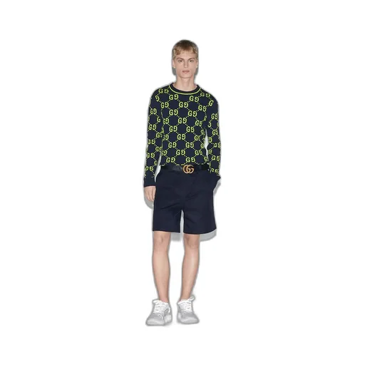 GG cotton jacquard crewneck sweater