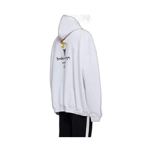 Unisex Logo Oversize Sweatshirt White