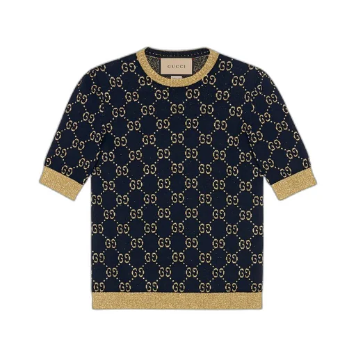 GG cotton lamé top