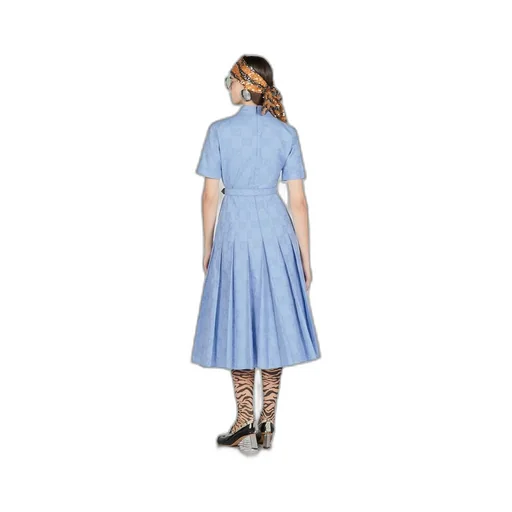 Cotton poplin midi dress