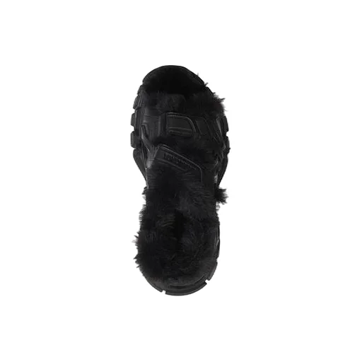 Track Fake Fur Sandal