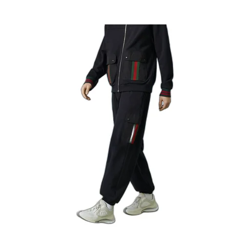 Cotton jersey jogging trouser with Web
