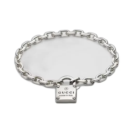 Trademark chain bracelet with padlock