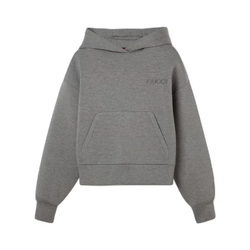 Viscose jersey hooded sweatshirt