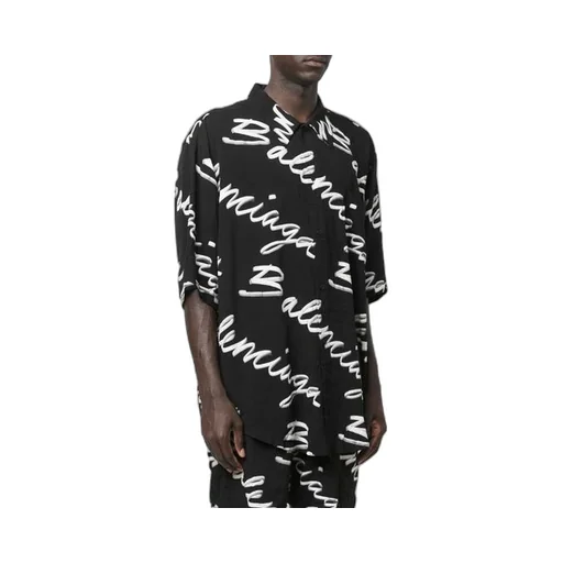 Scribble Logo Short Sleeve Minimal Shirt
