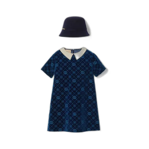 Children's cotton velvet dress