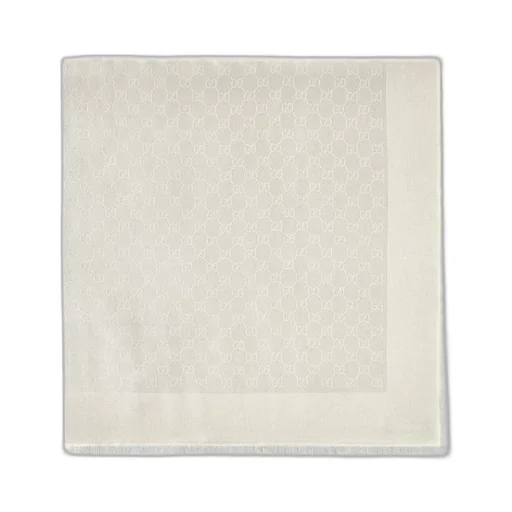 GG silk cotton jacquard shawl